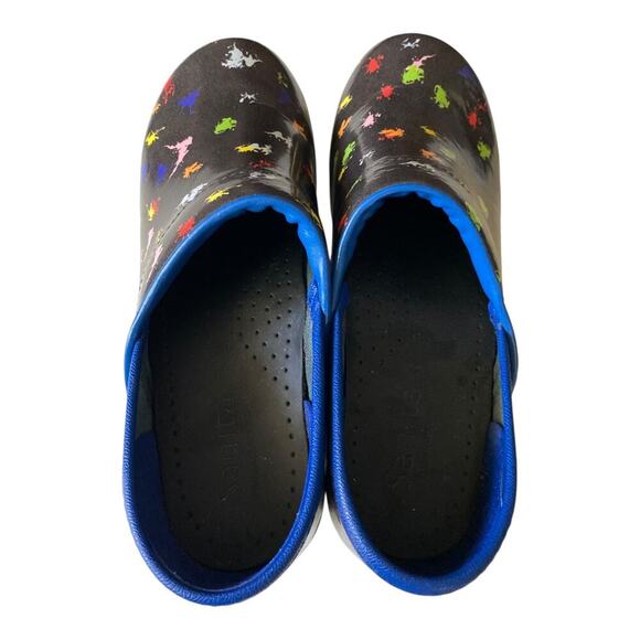 Sanita Clogs Womens Paint Ball Color Leather SlipOns Size EU 35 US4 Nurse Shoes - Picture 7 of 12